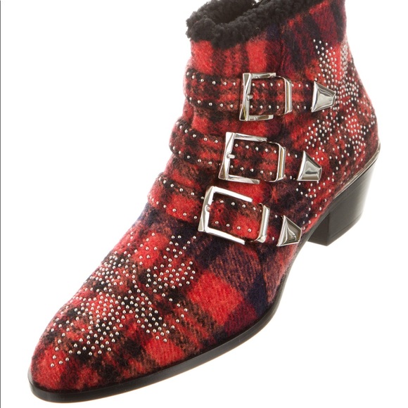 Chloé Susanna Plaid Ankle Boots w/ tags - Picture 2 of 5